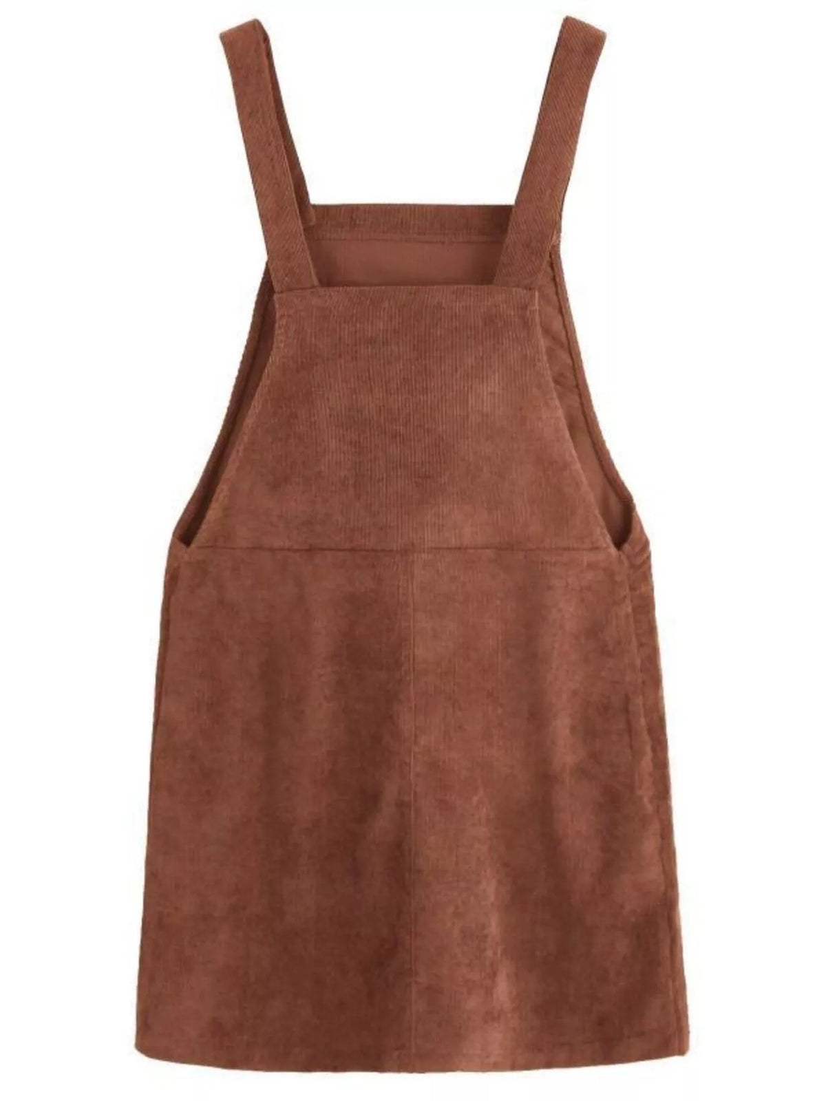 Corduroy Wide Strap Overall Dress (5 Colors)