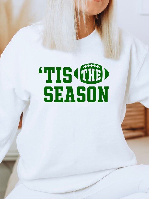 Football Tis The Season Crewneck Sweatshirt