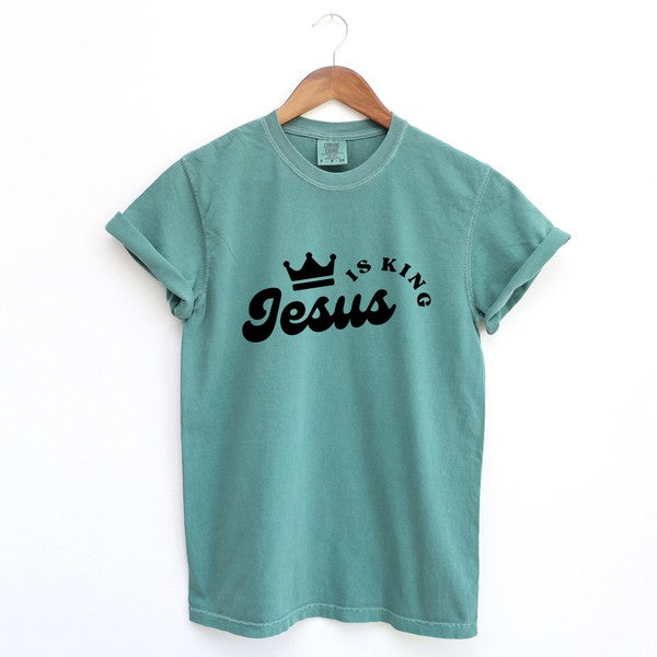 Jesus Is King Crown Garment Dyed Tee (4 Colors)