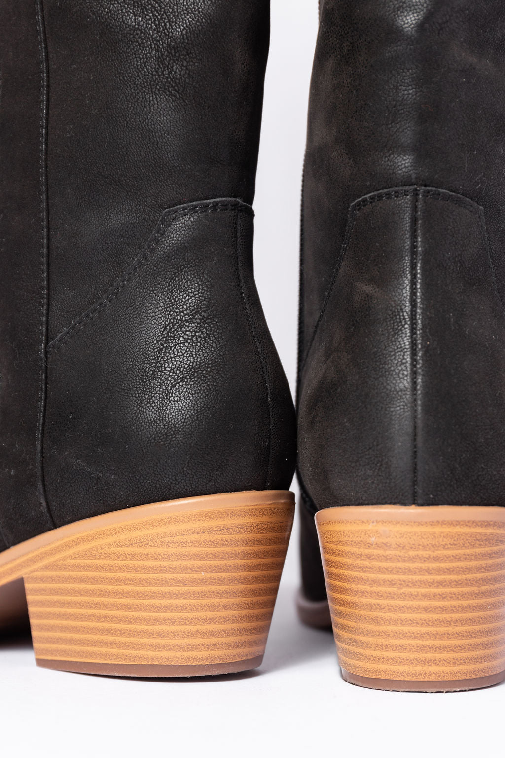 Shania Black Tall Cowboy Boots