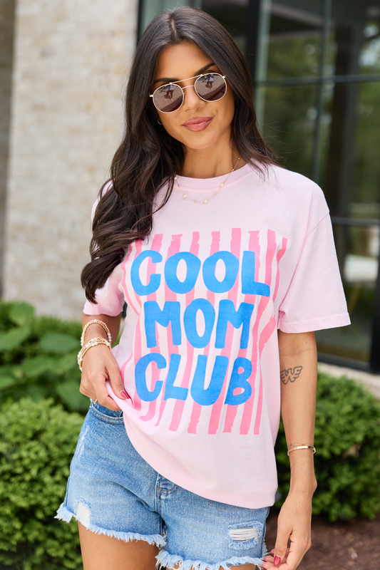 Cool Mom Club Light Pink Graphic Tee