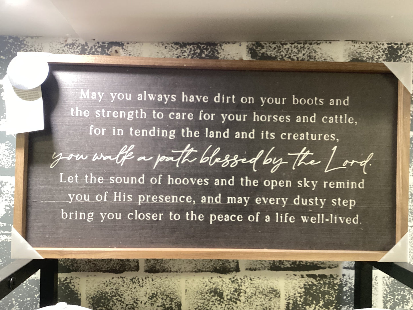 "Dirt on Your Boots" Western Prayer Wood Sign