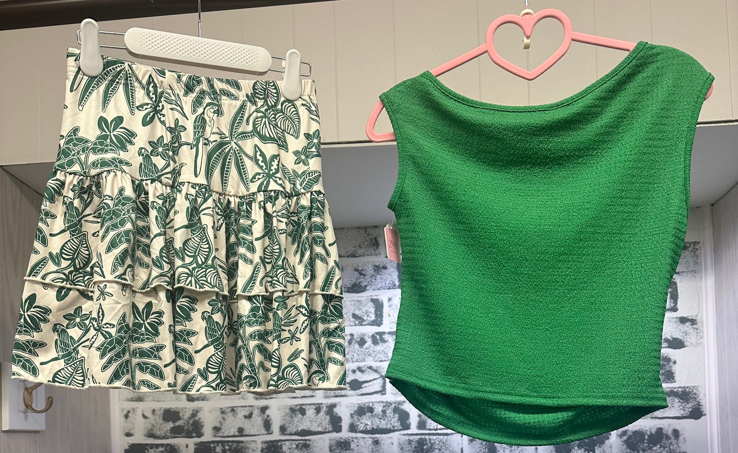 Emerald Tropics Skirt Set Tween