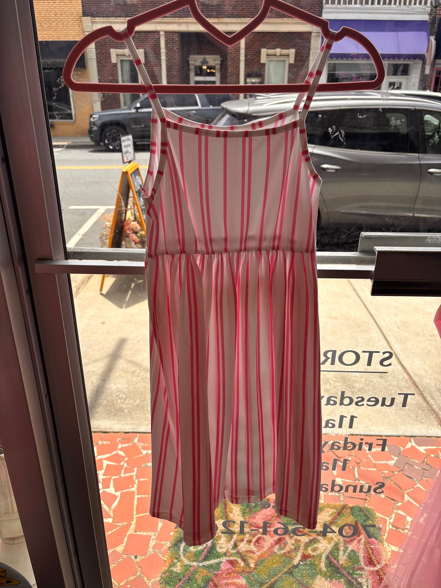 Pink Stripe Summer Dress
