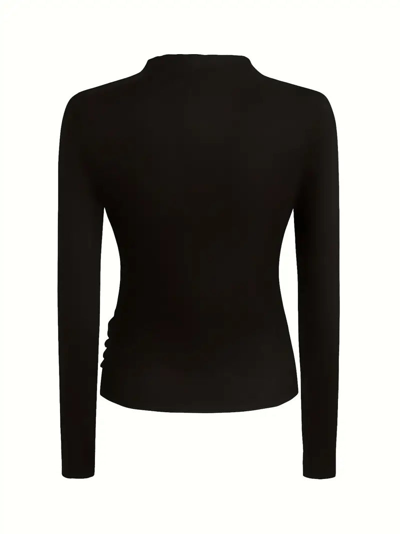 Print Skirt Leopard & Black Top Set