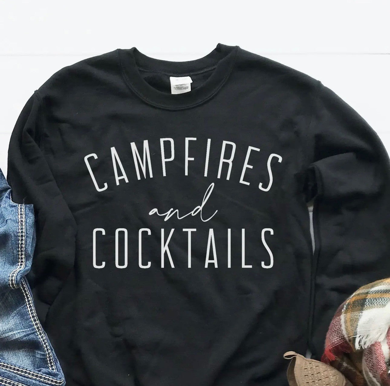 Campfires and Cocktails Sweatshirt