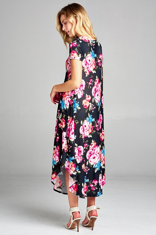 Floral Swing Casual Maxi Dress (3 Colors)