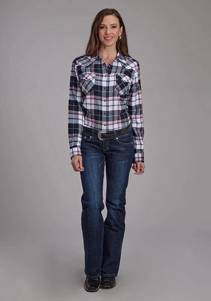 Roper 2206 Unlined Flannel (Black) - Women's Western Shirt