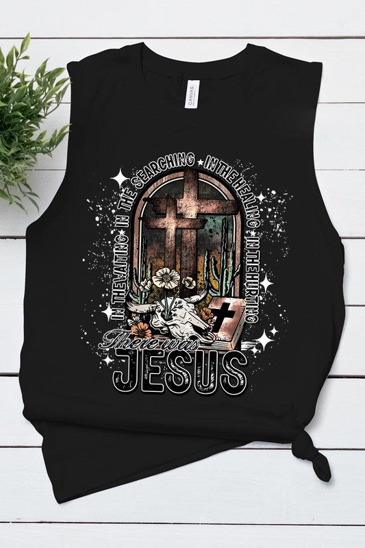 There was Jesus Unisex Muscle Tank Top (6 Colors)
