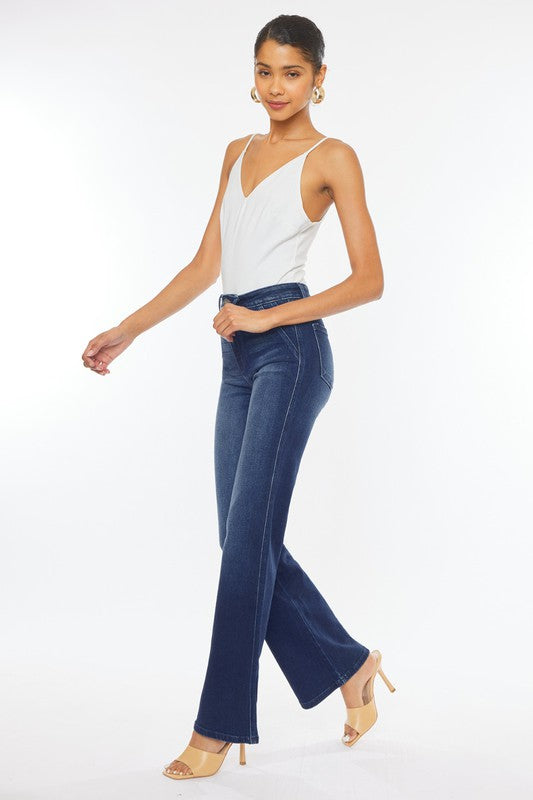 Kan Can High Rise Slim Flare Jean