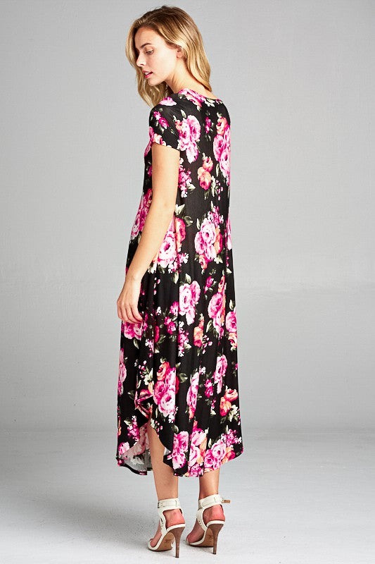 Floral Swing Casual Maxi Dress (3 Colors)