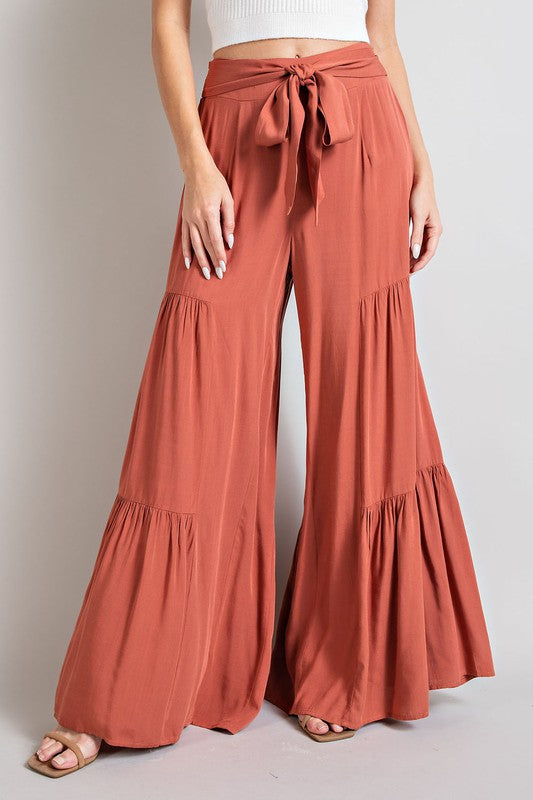 Tiered Wide Leg Pants (4 Colors)