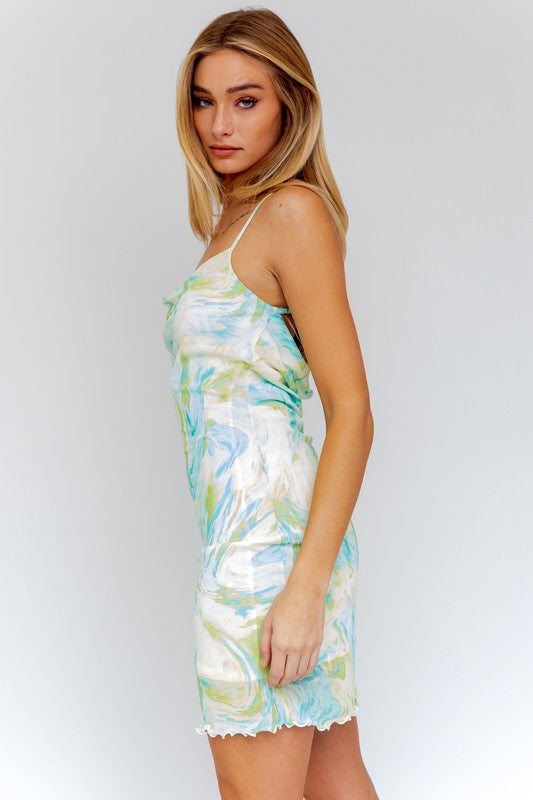 Cowl Neck Cami Mini Dress (2 Color Options)