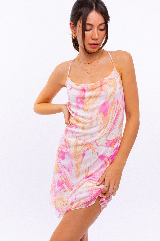 Cowl Neck Cami Mini Dress (2 Color Options)