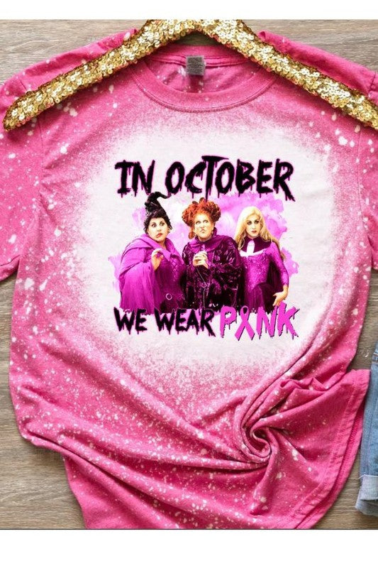 In October we Wear Pink Hocus Pocus Graphic Tee