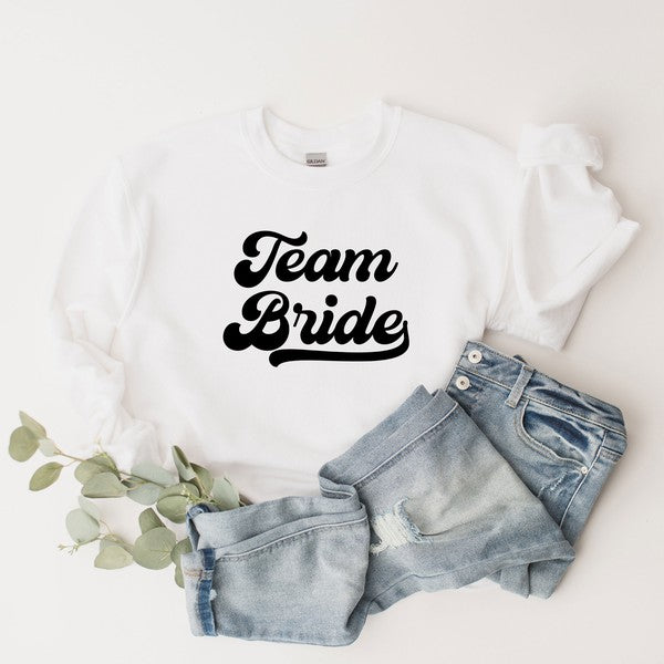 Team Bride Cursive Graphic Sweatshirt