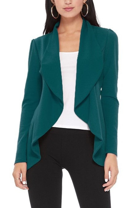 Solid, waist length blazer (15 Colors)