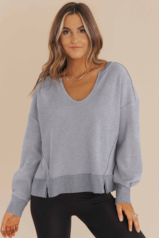 Octavia Drop Shoulder Solid Sweatshirt