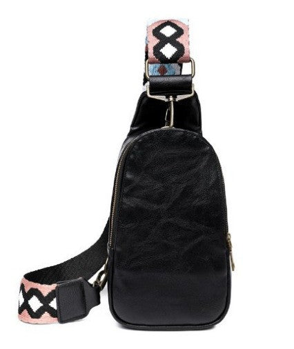 Chest sling bag unisex with widen guitar belt