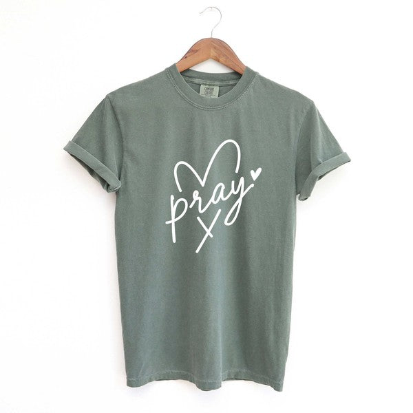 Pray Heart Garment Dyed Tee (4 Colors)