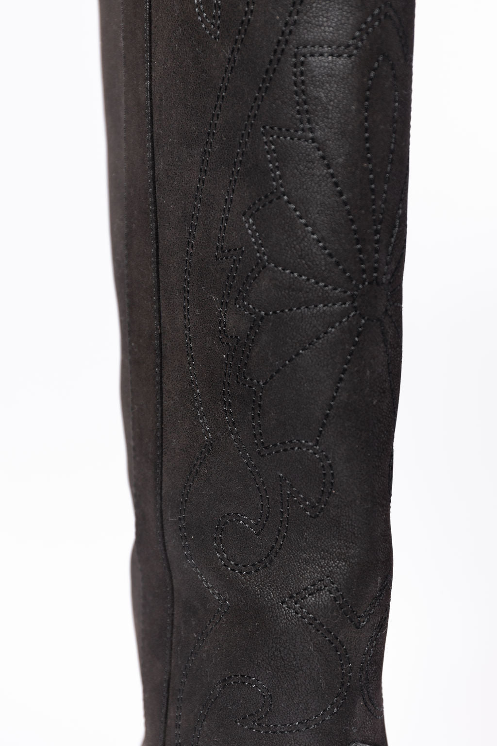 Shania Black Tall Cowboy Boots