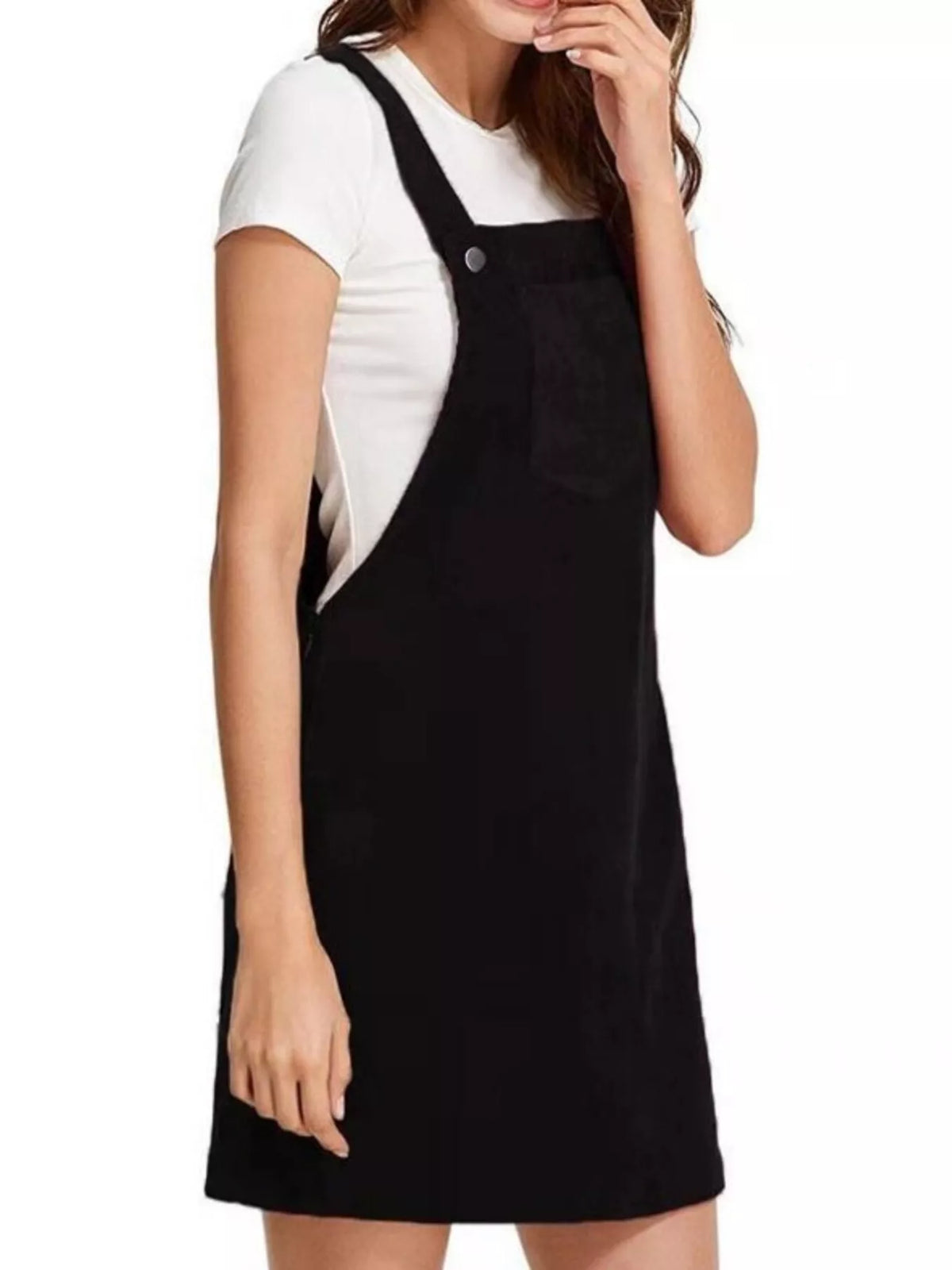Corduroy Wide Strap Overall Dress (5 Colors)