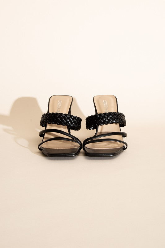 Carmen-S Braided Strap Sandal Heels (2 Colors)