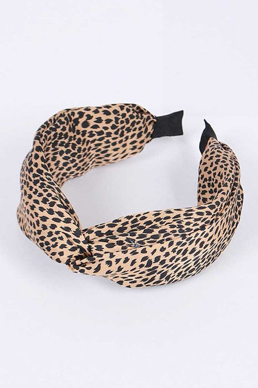 Animal Printed Top Knot Headband Set 3PCS SET