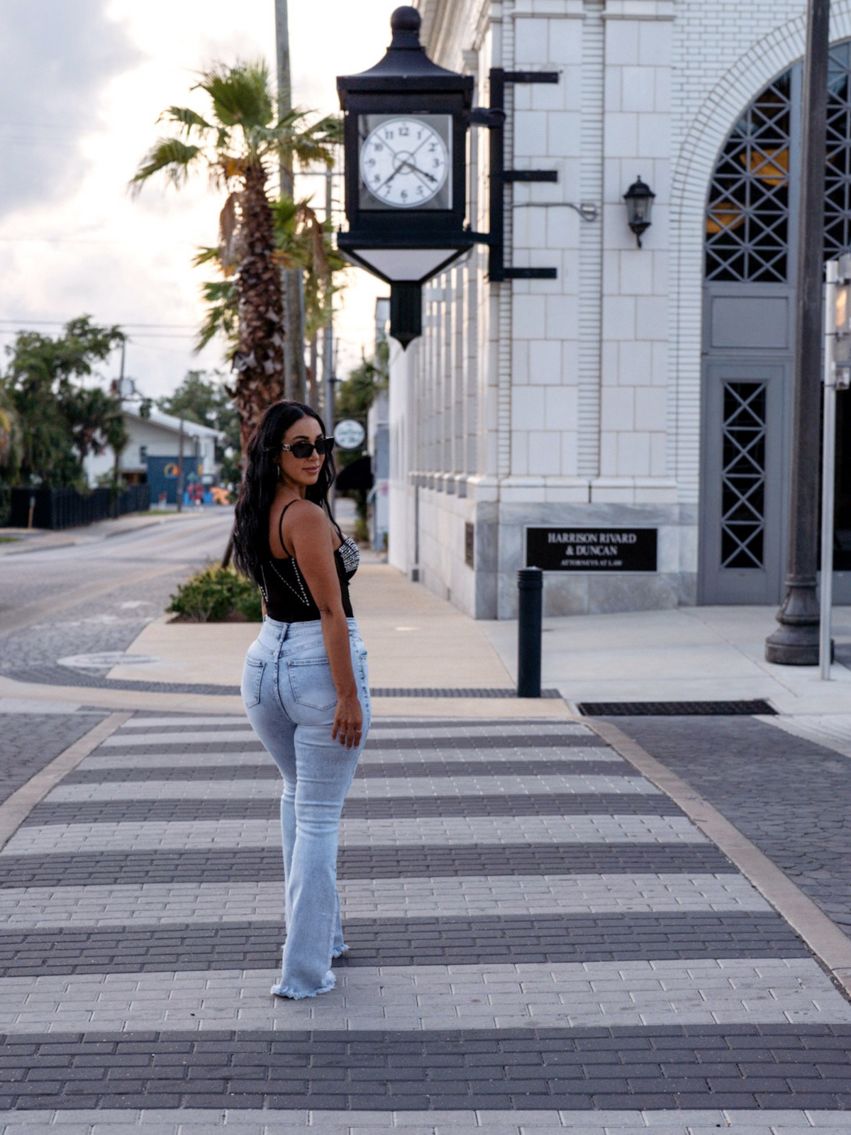 Keep Up Flare Stretchy Acid/Dark Wash Jeans