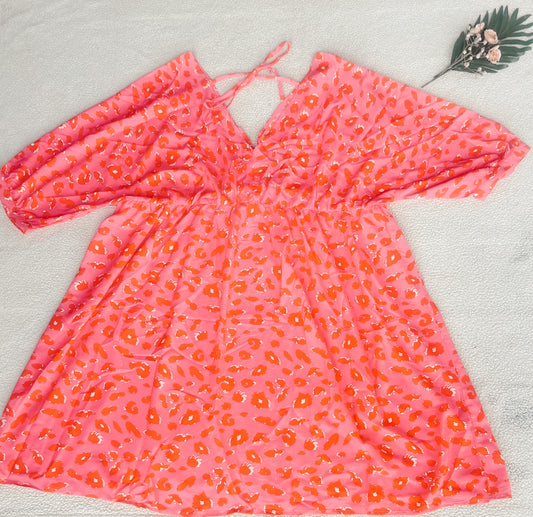 Pink pattern dress