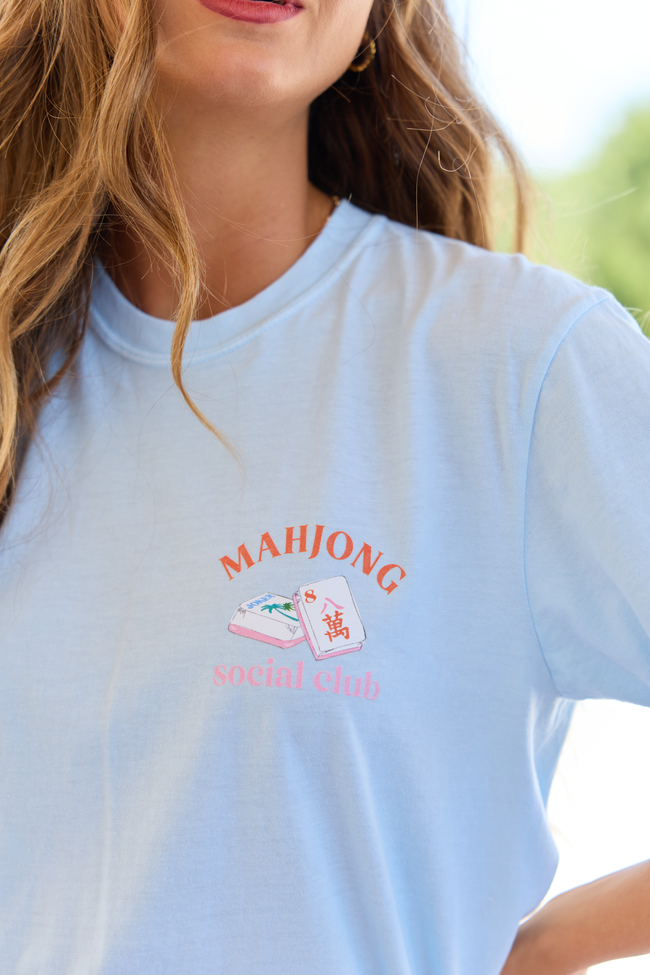 Mahjong Tiles Light Blue Graphic Tee