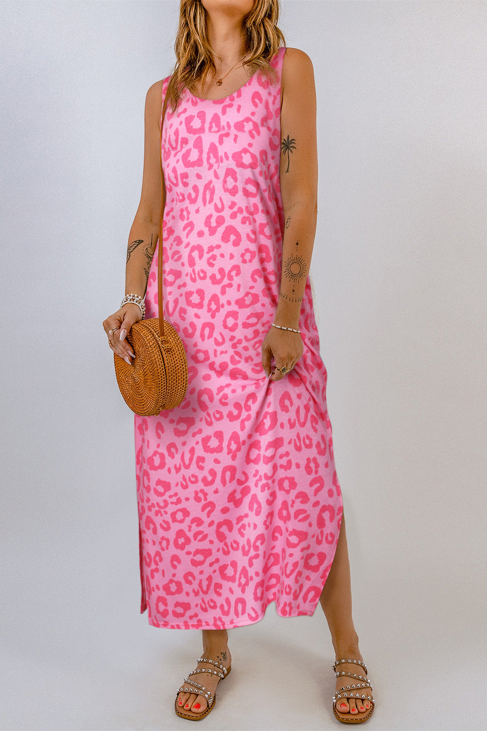 Print Sleeveless Maxi Dress (2 Colors)