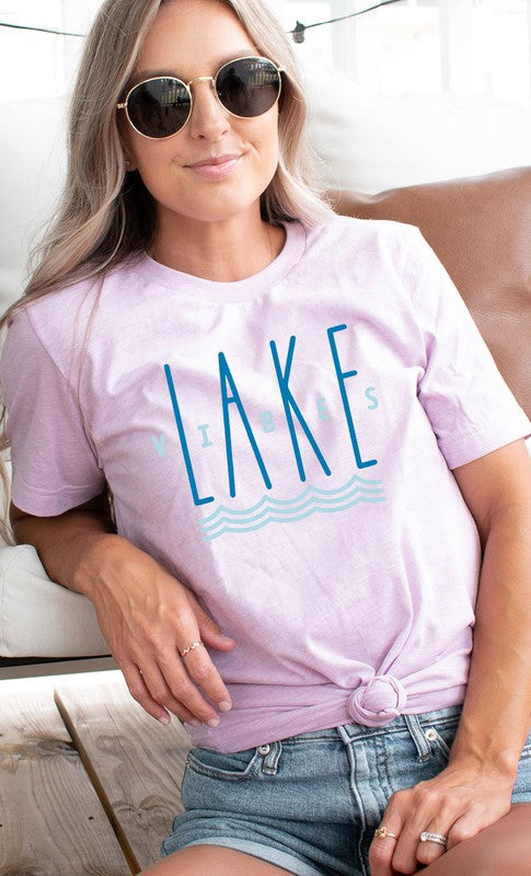 Lake Vibes Summer Plus Size Graphic Tee (8 Colors)