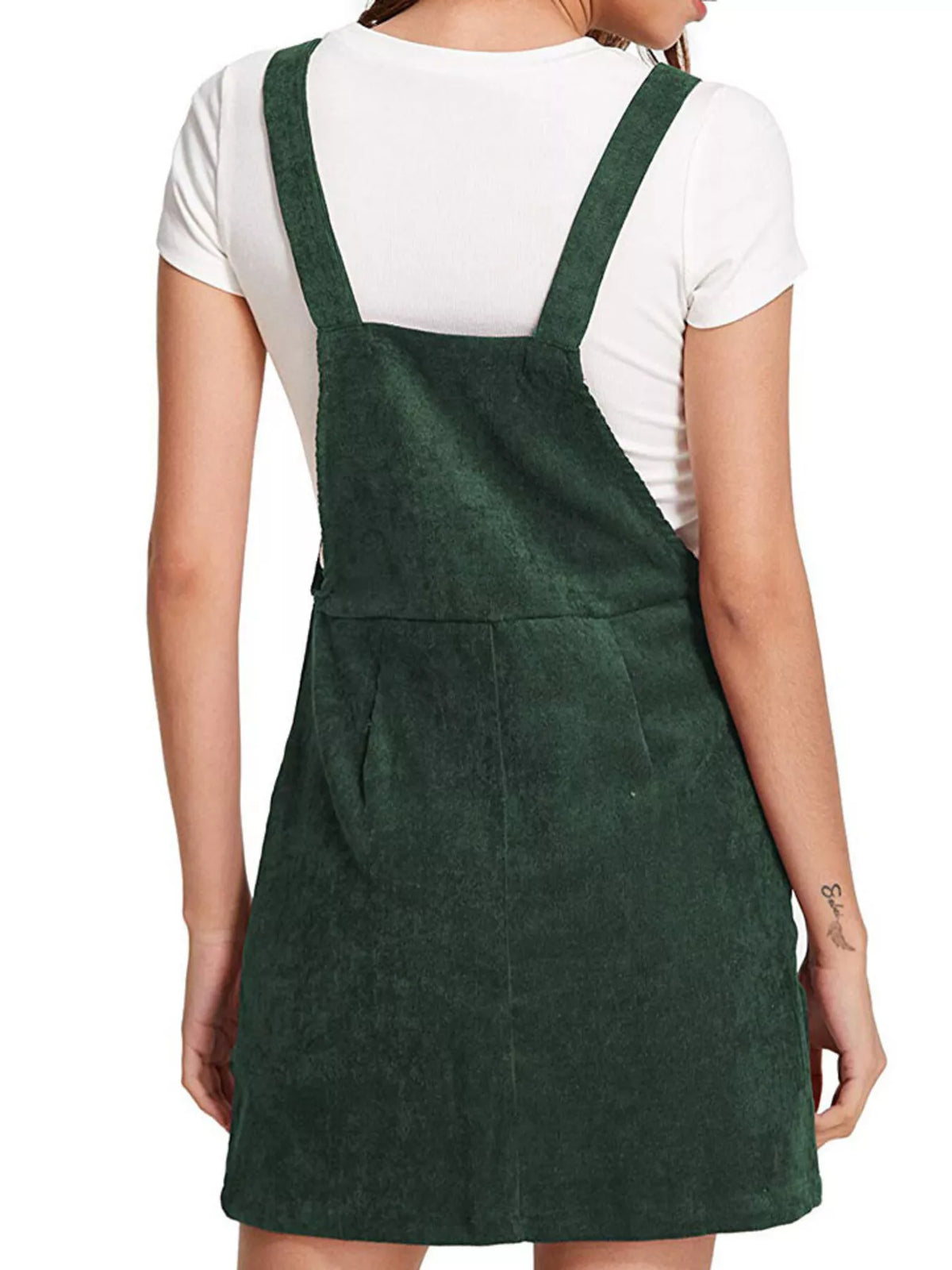 Corduroy Wide Strap Overall Dress (5 Colors)