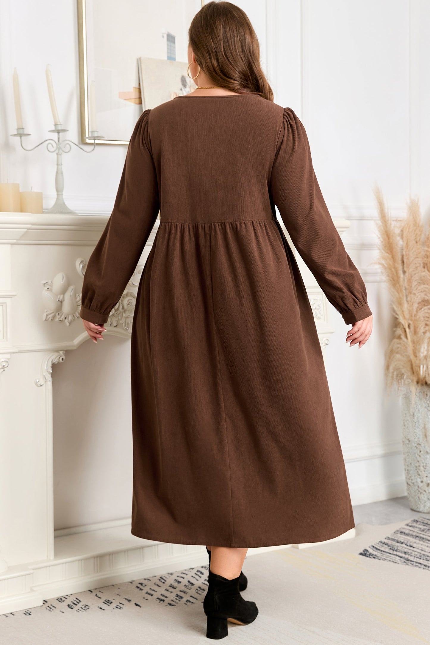 Hallie High Waist Midi PLUS Dress