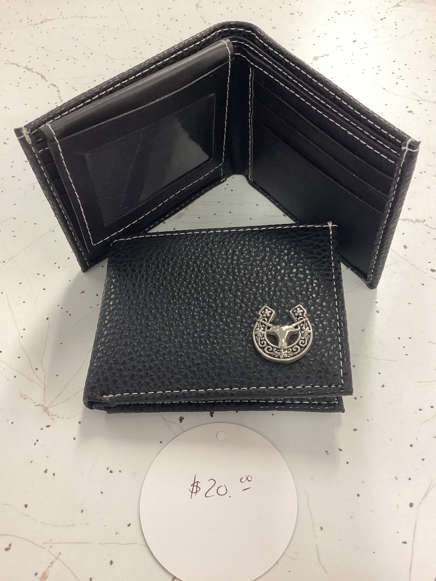 Longhorn Horseshoe Concho Bifold Wallet