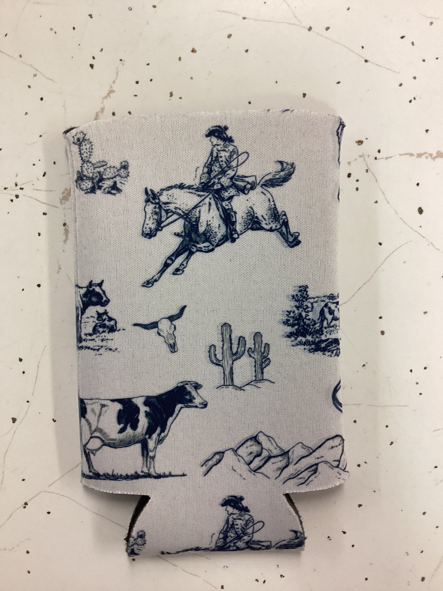 Colonial Cowboy Toile Can Cooler