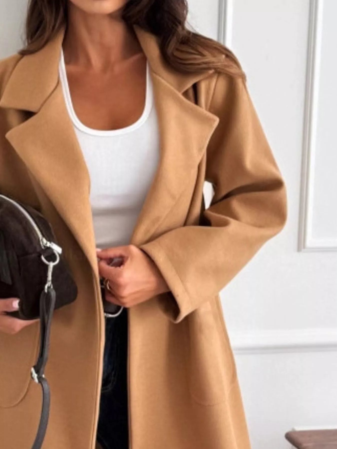 Long-Sleeve Single-Breasted Trench Coat (4 Colors)
