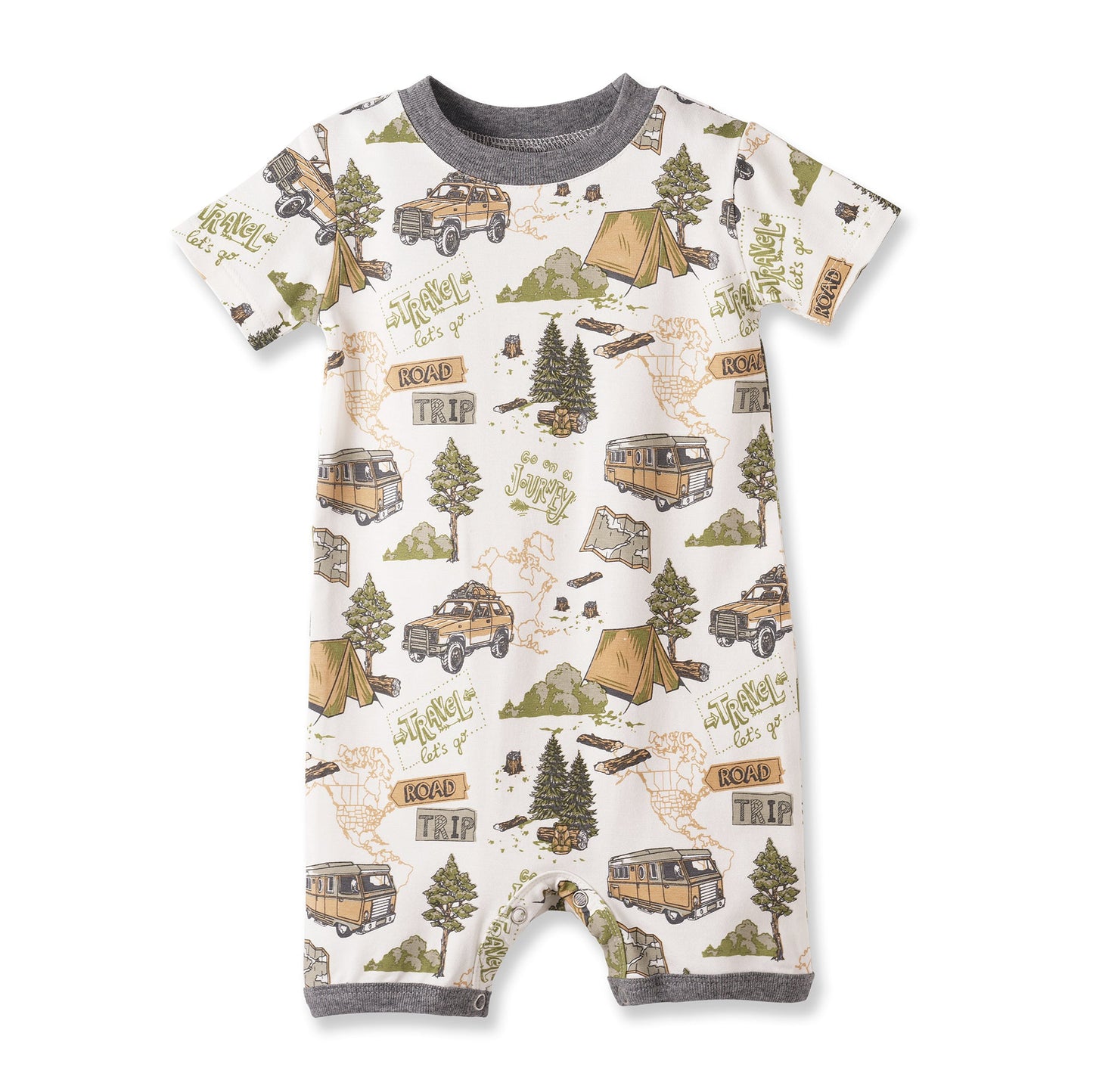 Trailblazer Soft Bamboo Shortall Romper for Baby Boys