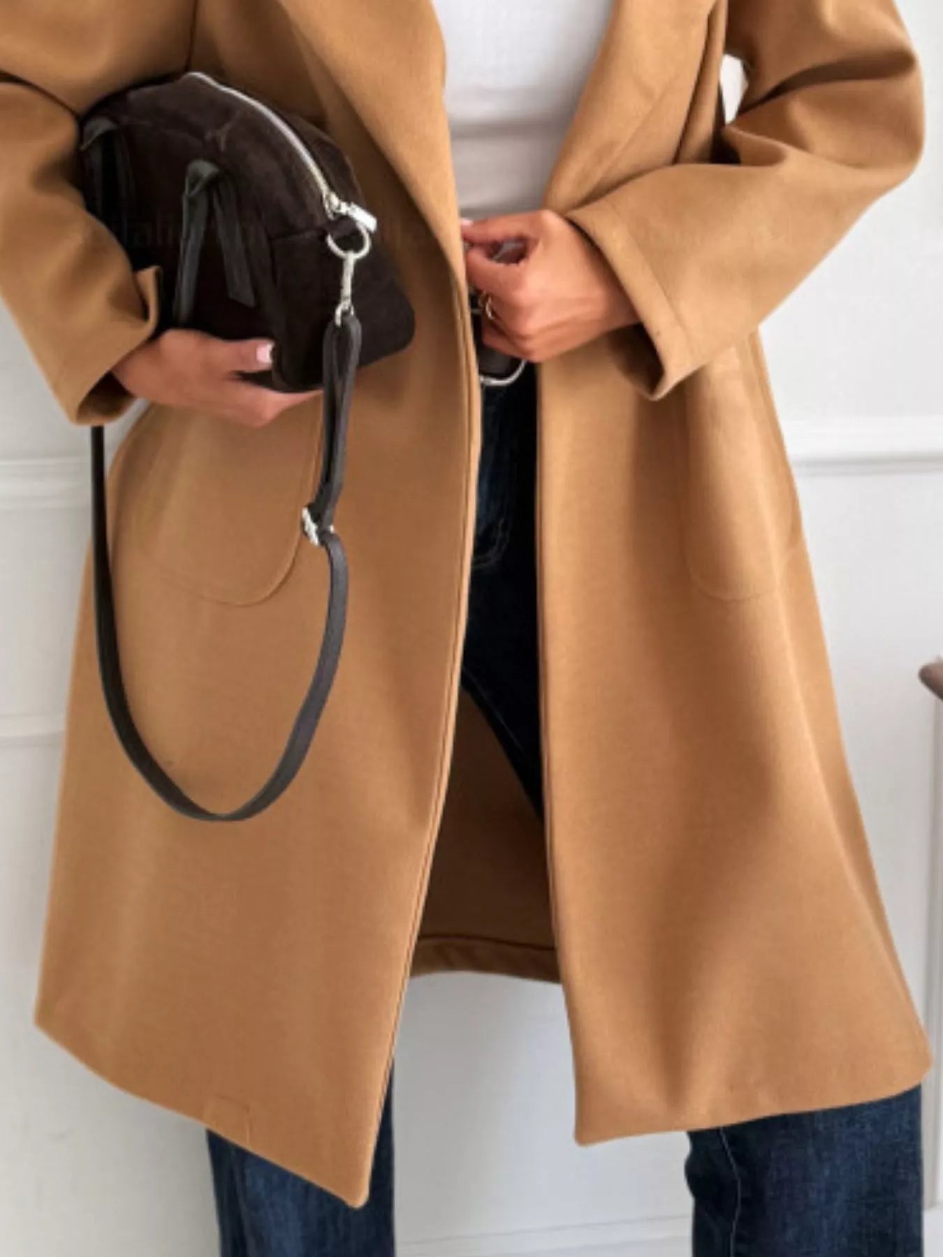 Long-Sleeve Single-Breasted Trench Coat (4 Colors)