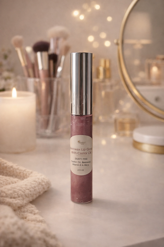 Denkel Farms Beeswax Lip Gloss – Dusty Pink