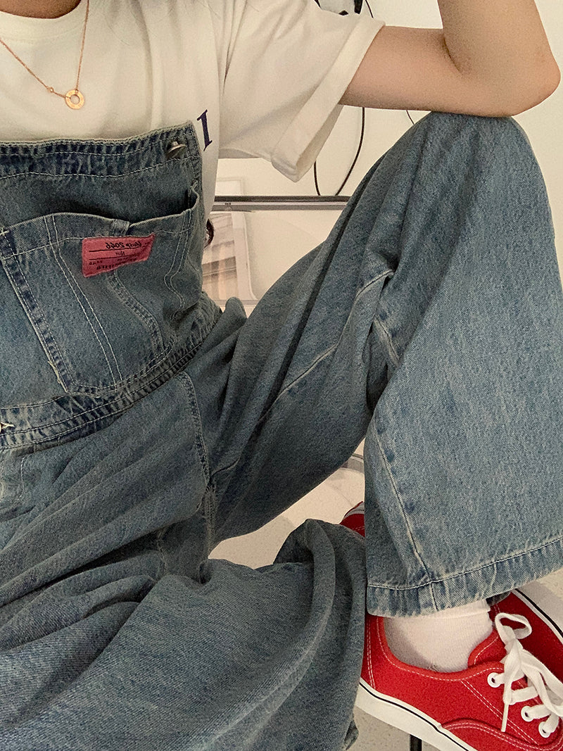 Denim Jumpsuits Wide Leg Overalls