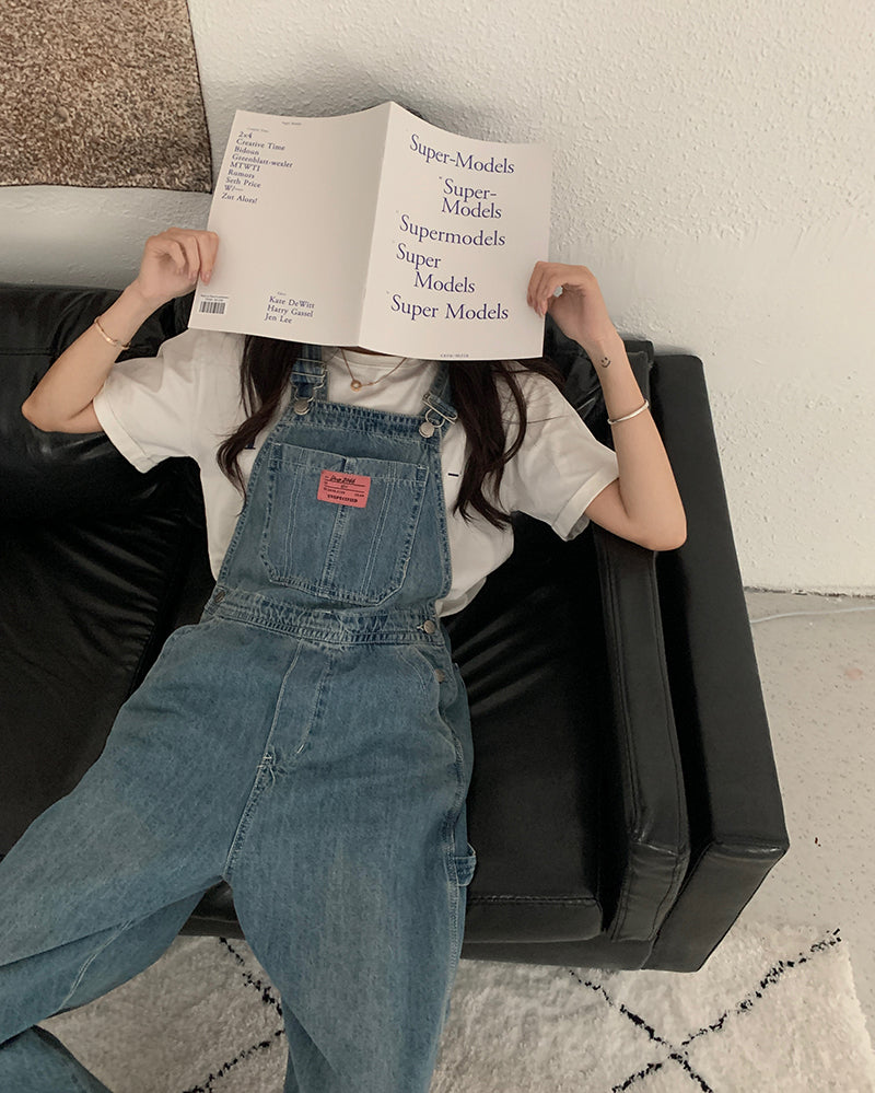Denim Jumpsuits Wide Leg Overalls