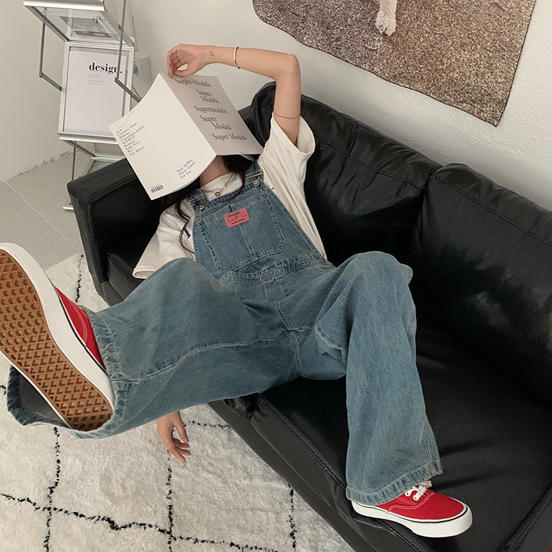 Denim Jumpsuits Wide Leg Overalls