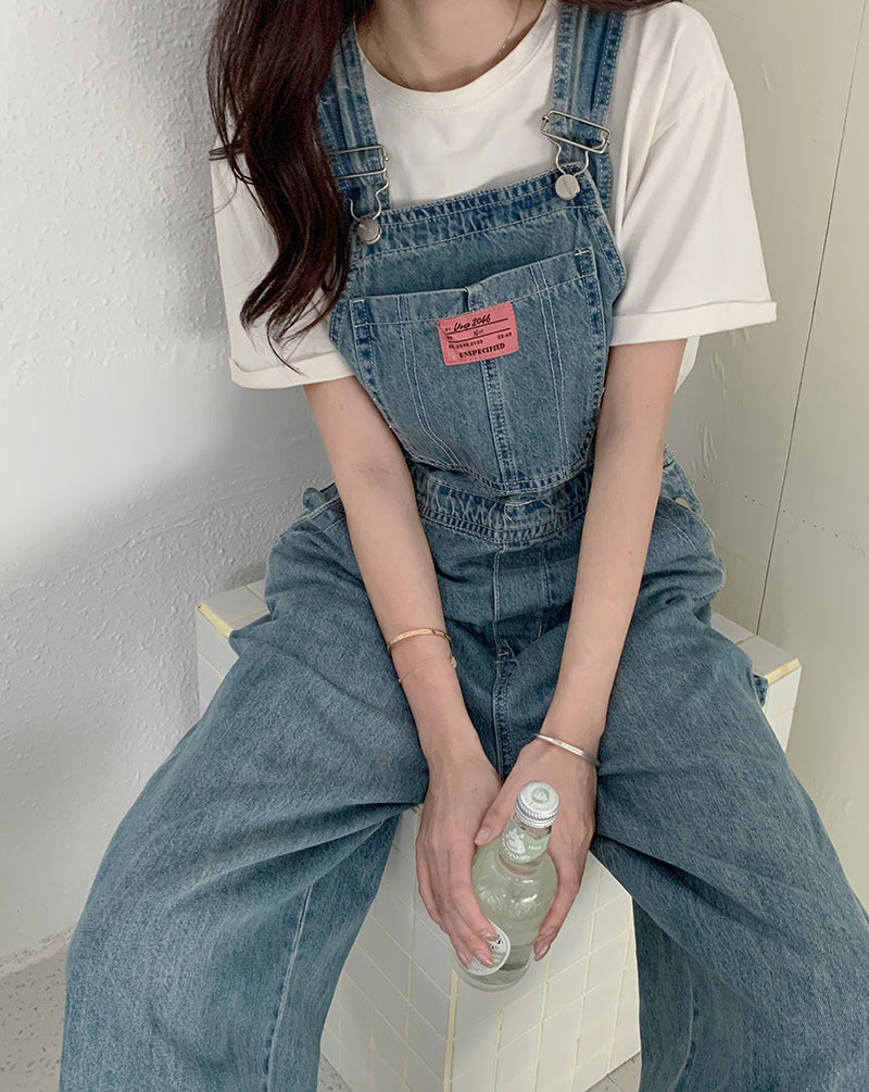 Denim Jumpsuits Wide Leg Overalls