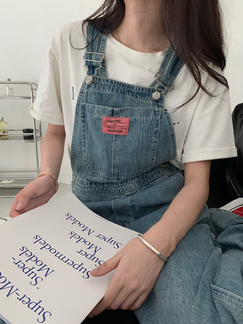Denim Jumpsuits Wide Leg Overalls