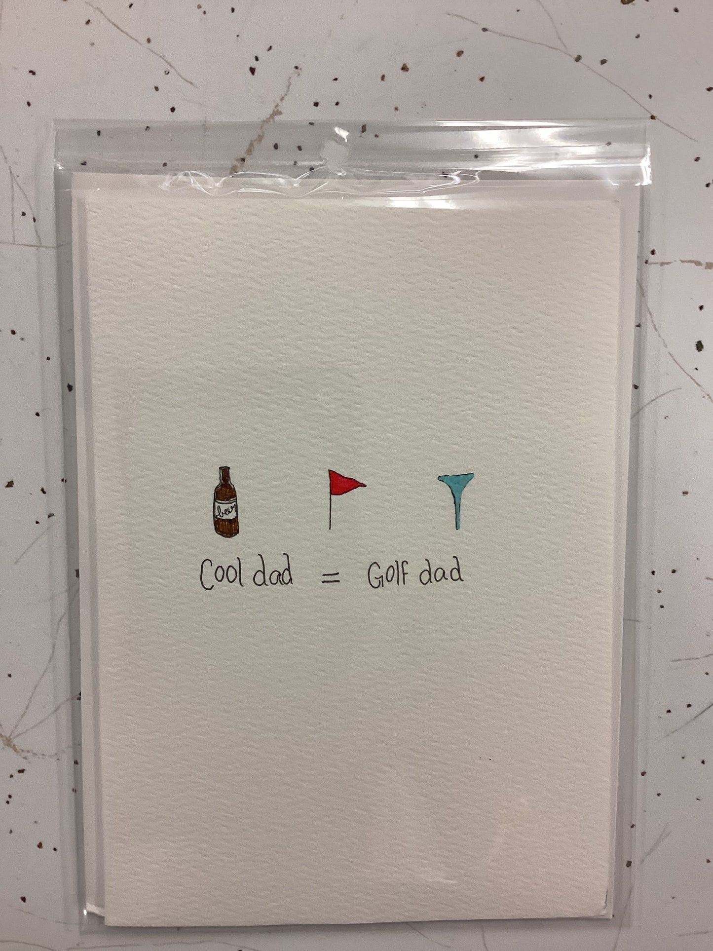 “Cool Dad = Golf Dad” Greeting Card