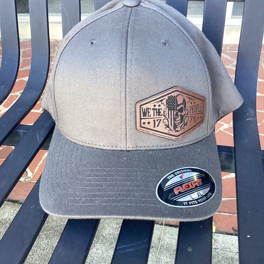 Two-Tone Flexfit Hat with "We The People 1776" Leather Patch