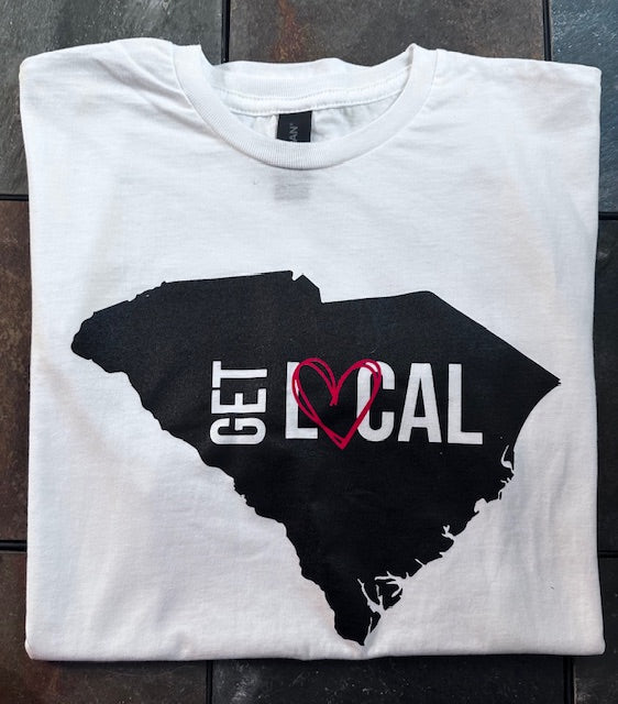 "Get Local" White Tee