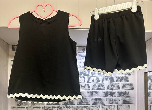Midnight Scallop Short Set Tween